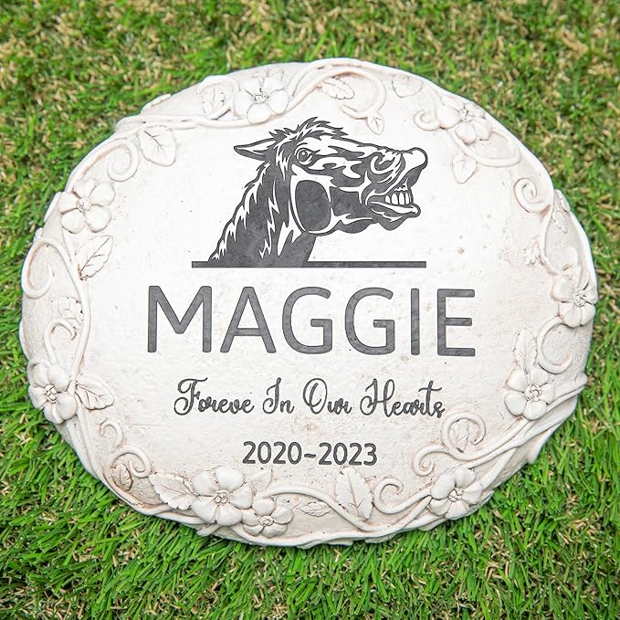 Personalized Horse Memorial Stone, Pet Grave Marker Horse, Horse Headstone, Horse Tombstone, Horse Gravestone, Horse Memorial Gifts