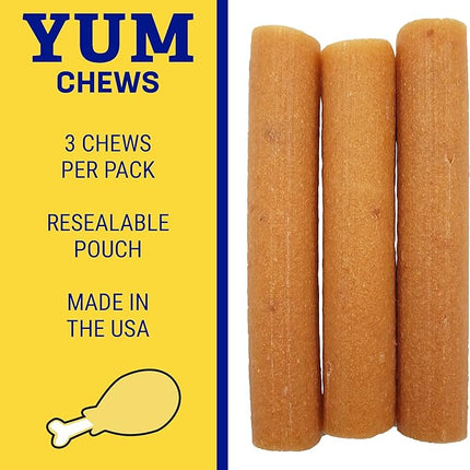 Himalayan Dog Chew Yak Cheese Dog Chews, Lactose Free & Grain Free, USA Made, for All Dog Breeds, Medium Density Cheese Chew, Resealable Pouch with 3 YUM Treats, Chicken Flavor