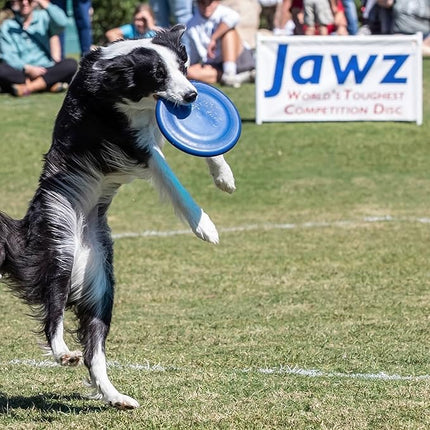 Hyperflite K-10 Jawz Blue Disc • for Dogs Over 16" • 8.75 Inch / 155 Grams • Puncture Resistant • Made in The USA