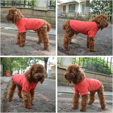 Lovelonglong 2019 Pet Clothing Dog Costumes Basic Blank T-Shirt Tee Shirts for Small Dogs Lobster Pink XS
