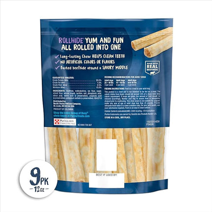 Purina Busy Rawhide Small/Medium Breed Dog Bones, Rollhide - 9 ct. Pouch