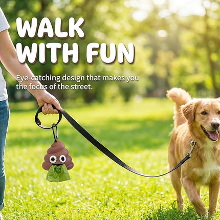 Cute and Functional Dog Poop Bag Holder for Leash Sturdy Dog Poop Bag Dispenser Includes 1 Roll 15 Bags