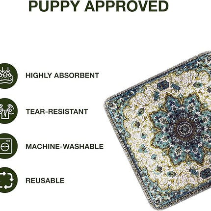 PUPIBOO Washable Pee Pads for Dogs and Cats - Super Absorbent Reusable Puppy Training Pads - 100% Waterproof, Leak-Proof & Non-Slip Whelping Pads for Pet Housebreaking