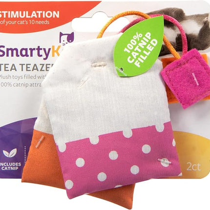 SmartyKat (2 Count Tea Teazers Catnip Cat Toys - Pink/Orange, 2 Count