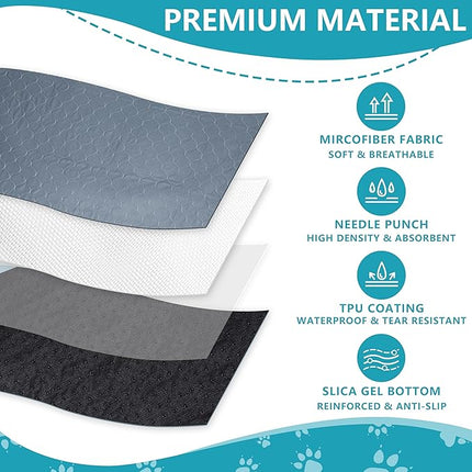 Washable Guinea Pig Cage Liner, 24 x 47 (3 Pack), Waterproof Reusable & Anti Slip Guinea Pig Bedding Fast and Super Absorbent Pee Pad for Small Animals, for Midwest Cage Area