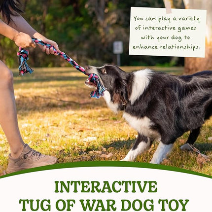 Dog Rope Toy for Large Dogs, Heavy Duty Chew Toys for Aggressive Chewers, Indestructible Durable Cotton Tug of War Rope Toys for Medium to Large Breed Teeth Cleaning