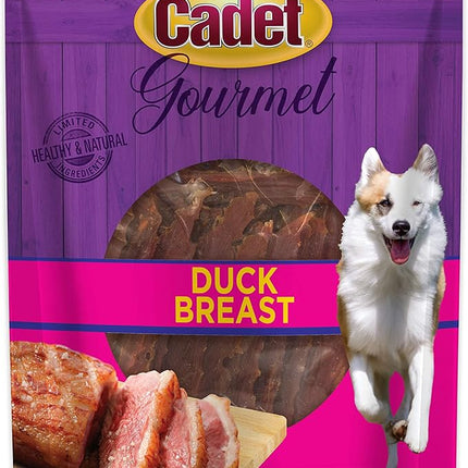 Cadet Gourmet Duck Breast Jerky Dog Treats, Healthy, Long-Lasting High-Protein Training Treats for Small & Large Dogs, 40 oz.
