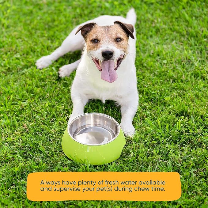 | Dog Rawhide Bones Chews 3-4" (50 Count) Premium Rawhide Dog Bones | Free Range Grass Fed Cattle with No Hormones, Additives or Chemicals