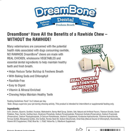 DreamBone Dental Chews, Rawhide-Free Chews for Dogs, Maintain Fresh Breath and Clean Healthy Teeth