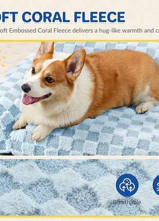 Cat Bed Cats Couch for Puppy and Kitten, Fluffy Pet Couch Small Dog Sofa Bed, Supportive Cat Sofa for Indoor Cats, Washable Cover & Non-Slip, 26 inch, Blue