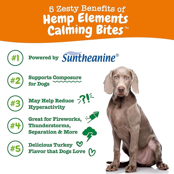 Zesty Paws Hemp Calming Chews for Dogs - Dog Hemp Calming Chews with Melatonin for Dogs for Stress, Travel, Check Ups, Thunderstorms, Separation Anxiety and More - Turkey - 90 Count