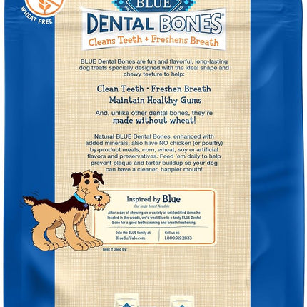 Blue Buffalo Dental Bones Small Natural Dental Chew Dog Treats Bag Value Pack