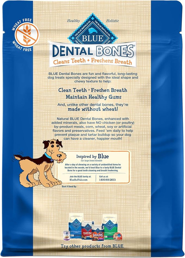 Blue Buffalo Dental Bones Small Natural Dental Chew Dog Treats Bag Value Pack