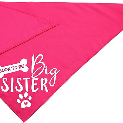 Big Sister Dog Bandana,Reversible Triangle Bibs Pet Scarf