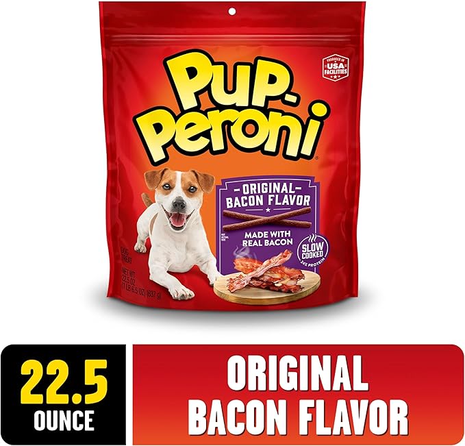 Pup-Peroni Dog Treats, Original Bacon Flavor, 22.5 Ounce, Made with Real Bacon