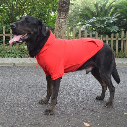 Lovelonglong Blank Basic Hoodie Sweatshirt for Dogs 100% Cotton Fits Small Medium Dachshund Large Dog Red 4XL