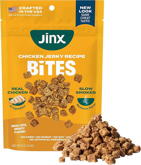Jinx Chicken Bites Jerky Dog Treats - Soft & Chewy, All Natural Dog Jerky Treats with Cage-Free Chicken - Pet Products for All Dogs (Puppies, Adults & Seniors) - 5oz
