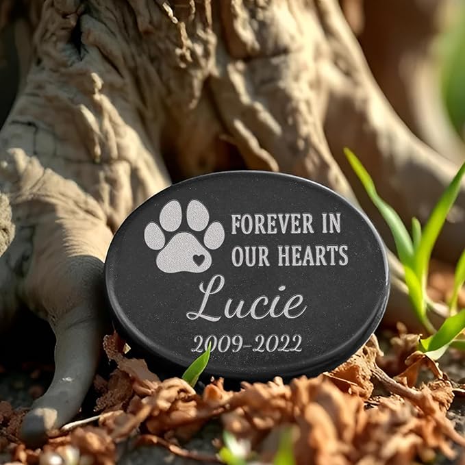 Pet Memorial Stones, Pet Sympathy Gifts, Dog Memorial Gifts for Loss of Dog, Bereavement Gifts Loss of Pet, Forever in Our Hearts, Pet Remembrance Gifts, Pet Cemetery Grave Stones