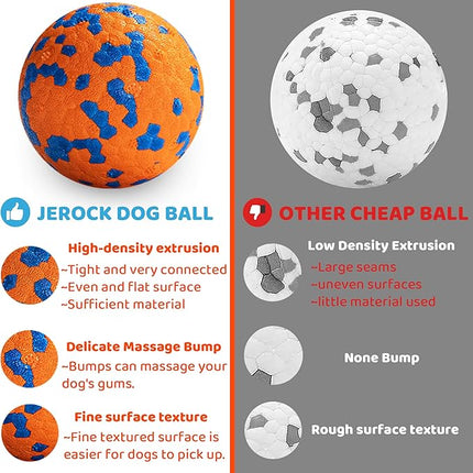Dog Balls, Indestructible Dog Toy Ball for Aggressive Chewers, Durable High Elasticity Interactive Ball for Training Dog Catch and Fetch, Large Medium Small Dog and Puppies(Orange, 3in, 1pcs)