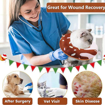Cat Cone Collar Soft, Cat Recovery Collars for Wound Healing Cute Adjustable Kittens Cones to Stop Licking Comfortable Lightweight Neck Elizabethan Collars for Kittens