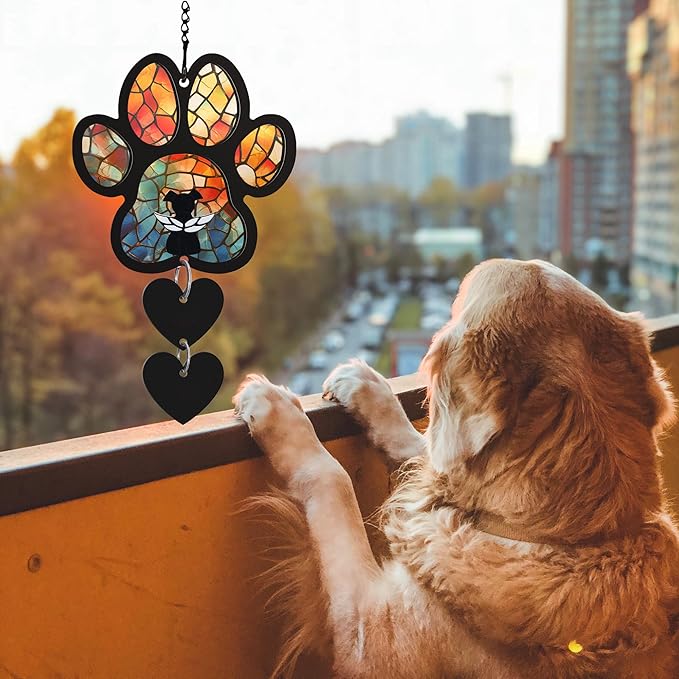 DIY Dog Angel Memorial Suncatcher, Loss of Dog Sympathy Gift, Dog Remembrance Gift, Dog Memorial, Dog Memorial Gifts for Loss of Dog