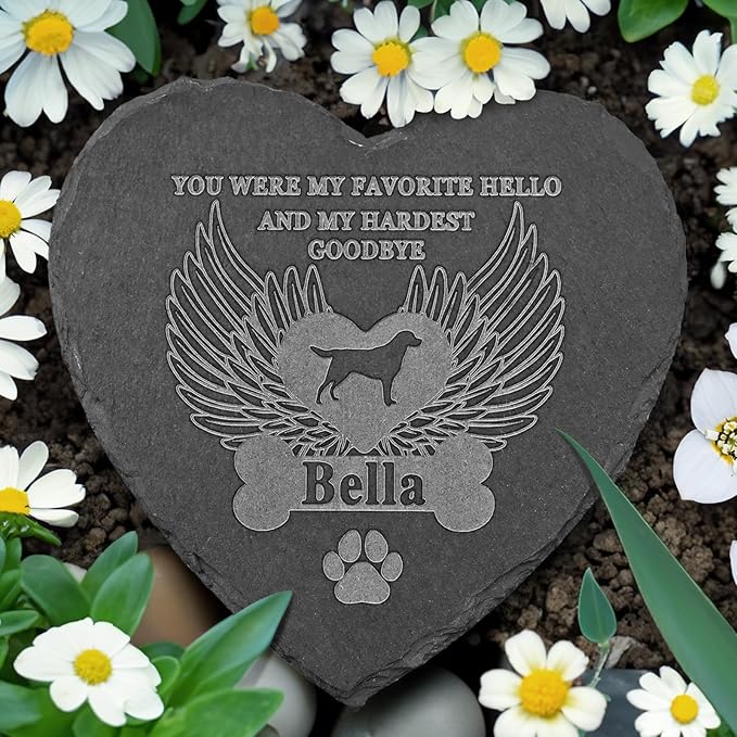 Pet Memorial Gifts for Dogs, Dog Memorial Stone, Dog Memorial Gifts for Loss of Dog, Dog Loss Sympathy Gift, Dog Memorial Keepsake, Bereavement Gifts for Loss of Dog, in Memory of Dog