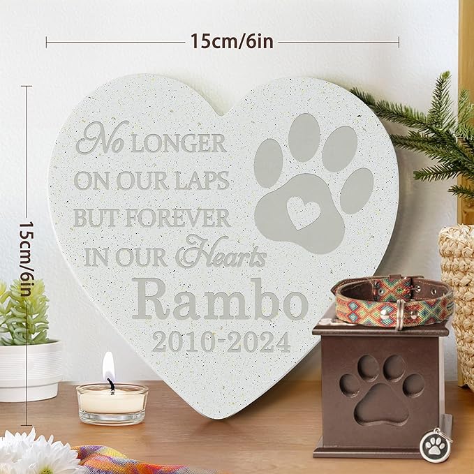 Personalized Pet Stone | Pet Memorial Stone | Dog Memorial Stone | Pet Memorial Gift | Pet Loss Gift | Pet Memorial | Dog Memorial | Cat Memorial | Loss of a Dog - in Our Hearts Forever