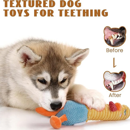 Nocciola 3 in 1 Rip and Reveal Chicken Dog Toy, Suprise Toys Inside- Durable Stuffed Squeaky Crinkle Chew Animal Toy for Medium Large Breed, Funny Cute Teething Keep Busy Pet Supplies