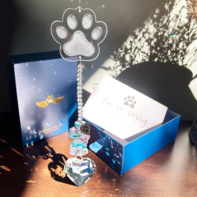 Pet Memorial Suncatcher, Dog Memorial Gifts, Pet Loss, Pet Sympathy, Thoughtful Dogs and Cats Remembrance, Bereavement Gifts