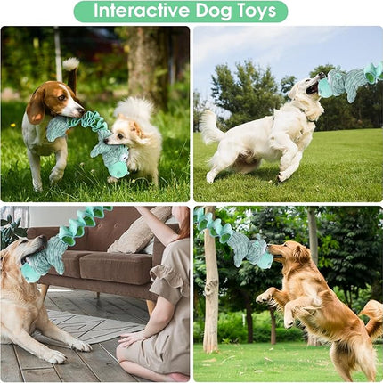 Large Squeaky Dog Toys and Interactive Dog Tug-of-War Toy, Tough Plush Dog Toy, Cute Puppy Toys, Pet Chewable Toys Plaything for Small Medium and Large Dogs