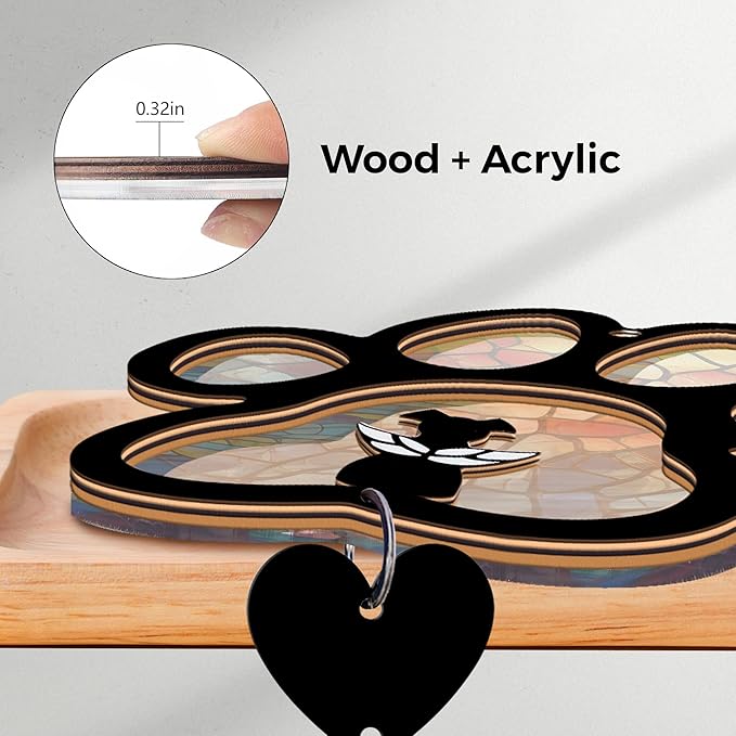 DIY Dog Angel Memorial Suncatcher, Loss of Dog Sympathy Gift, Dog Remembrance Gift, Dog Memorial, Dog Memorial Gifts for Loss of Dog