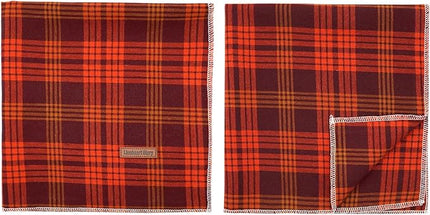 Lionheart glory Dog Bandana 1 Pack Washable Soft Plaid Dog Scarf, Fall Bib Scarf Boy Girl Bandana Square Adjustable Dog Bandanas for Small to Large Dog