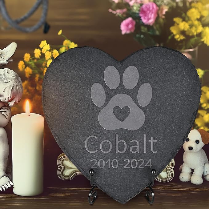 Pet Memorial Stone, Dog Memorial Stone, Dog Memorial Gifts for Loss of Dog, Pet Memorial Gifts, Pet Loss Sympathy Gift, Dog Bereavement Gifts, Dog Passing Away Gifts - Paw Print
