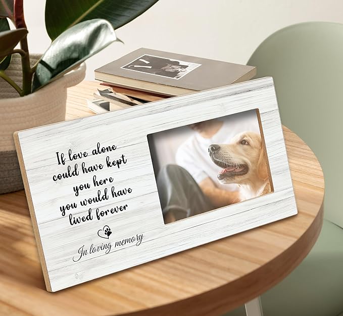 SRADMO Pet Memorial Photo Frame - 12x6, Cat & Dog Frames for Loved Ones Lost, Picture Frame for Pet Remembrance