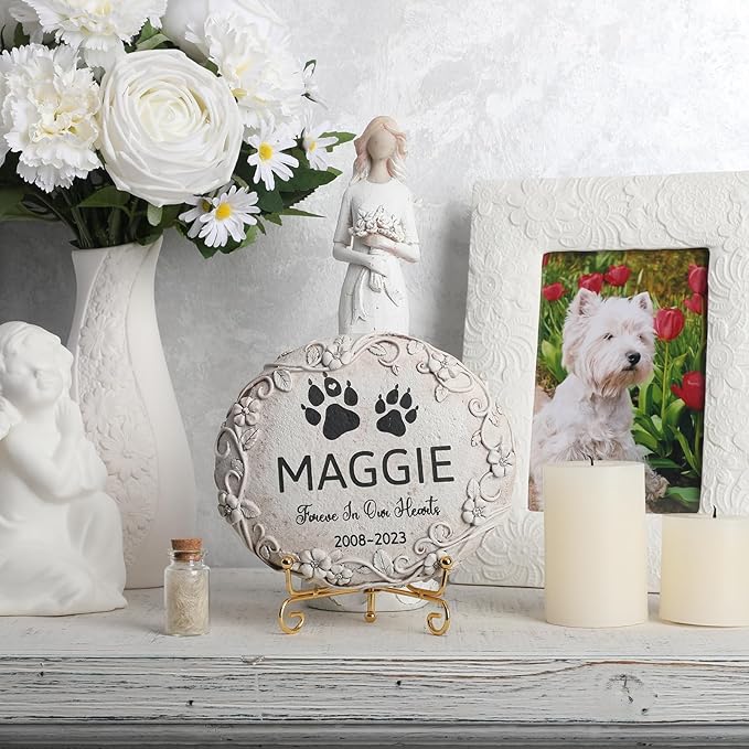 262 Personalized Dog Memorial Stone Designs – Outdoor Weatherproof Pet Memorial Stone for Headstone, Tombstone, Gravestone, and Grave Marker – Dog Memorial Gifts for Loss of Dog