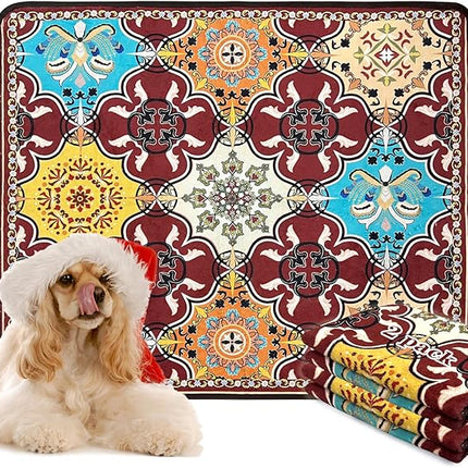 Qeils Christmas Washable Pee Pads for Dogs, 2 Pack Reusable Puppy Pads 36"x41" Super Absorbent Leakproof Dog Training Pads, Non-Slip Potty Pads for Crate, Floor, Couch, Whelping Pads Puppy Supplies