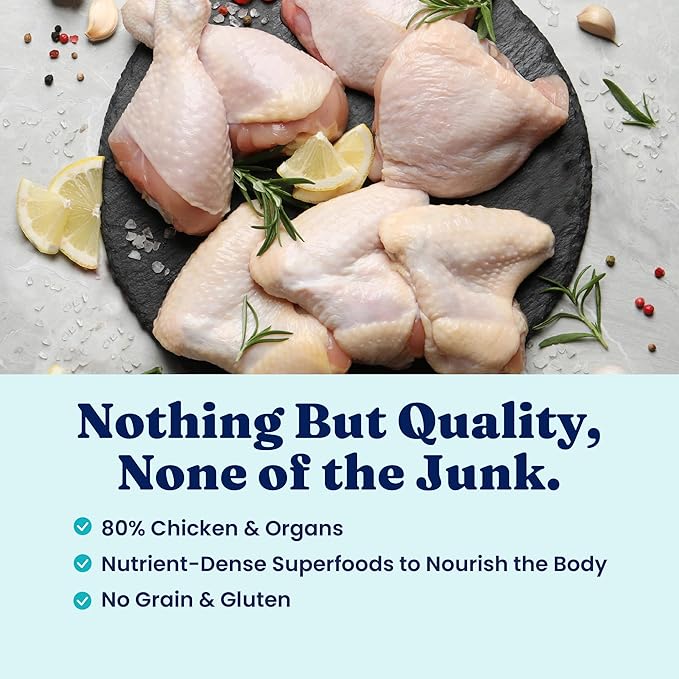 Solid Gold Air Dried Dog Food Toppers for Dry Food - Healthy Dog Treats w/Real Chicken & Superfoods - Serve as a Complete Meal, Topper or Treats - Supports Muscle Growth, Immunity & Digestion - 4oz