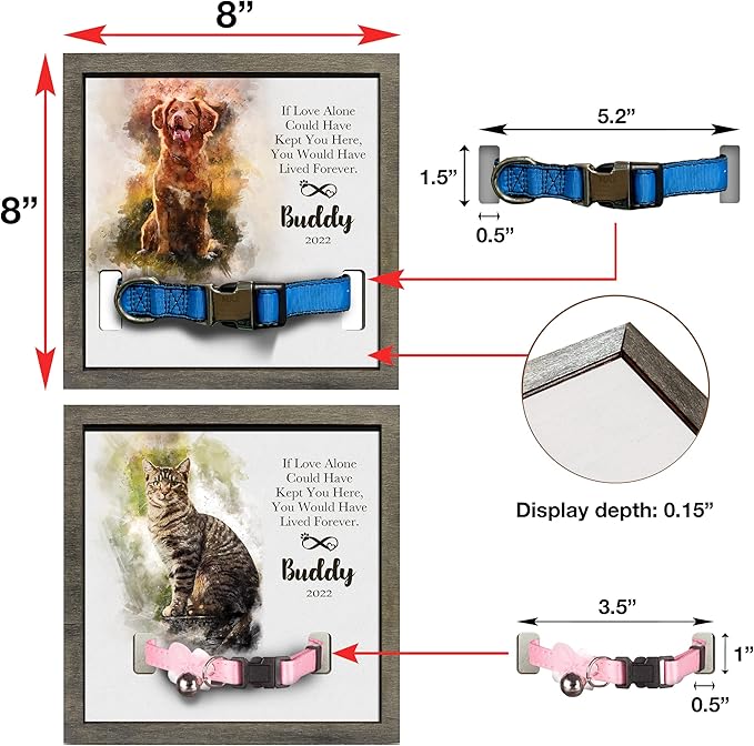 Personalized Pet Memorial Gifts Water Color Dog Picture Frame Dog Loss Sympathy Memorial Frames For Pictures Sympathy Gifts Keepsake Bereavement Funerary Decor Wall Best