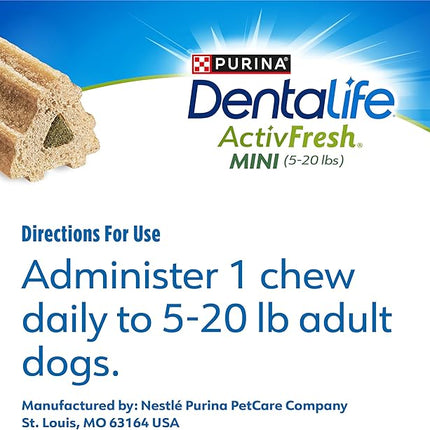 Dentalife ActivFresh Dog Chews for Mini and Small Dogs 5-20 lbs., Dental Chews to Freshen Breath, Chicken Flavor, 16.9 oz., 56 Chews - 56 ct. Pouch (Pack of 2)