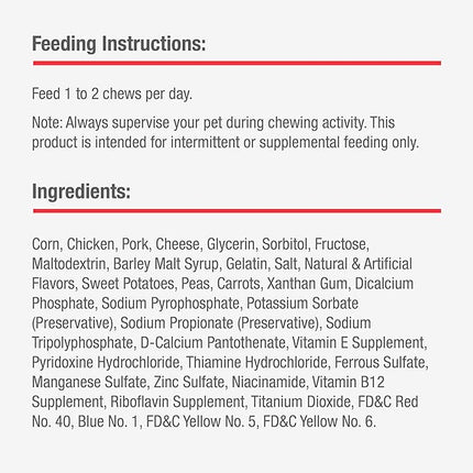 DreamBone DreamSticks with Real Bacon and Cheese Flavor, Rawhide Free Dog Chew Sticks 15 Sticks