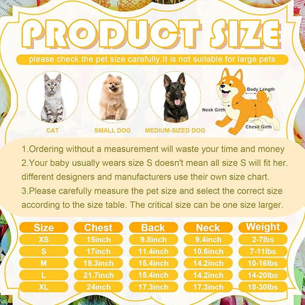 LEIFIDE 8 Pcs Summer Themed Hawaii Dog Dresses Holiday Flamingo Fruit Floral Pattern Pet Skirts Hawaii Puppy Princess Dresses Outfits Bowknot for Girl Dogs Cats Beach(Small)