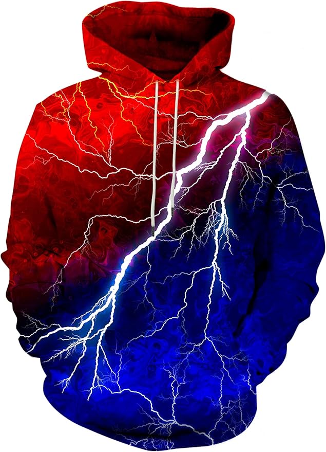 Yasswete Unisex Adults 3D Printed Fashion Hoodies for Men Women Pullover Novelty Sweatshirts with Big Pockets