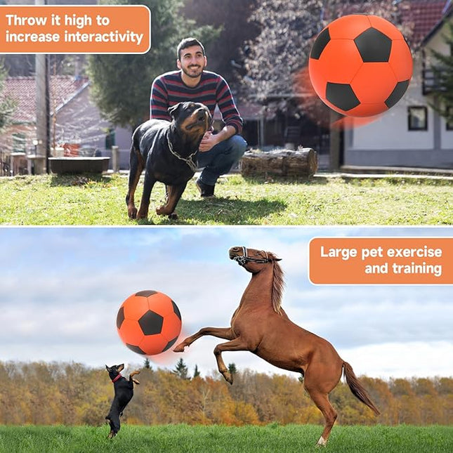 QDAN Herding Ball for Dogs, 25 inch Dog Balls, Giant Dog Toys Horse Toy, Herding Ball for Australian Shepherd, Orange