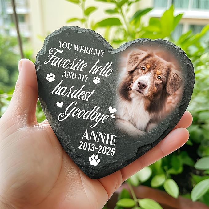 Personalized Dog Memorial Gifts for Loss of Dog, Custom Pet Memorial Stone with Photo Name Date, Stones for Dogs, Gift for Cat Lovers, Bereavement Sympathy Gift for Pet Lover, Quote 8