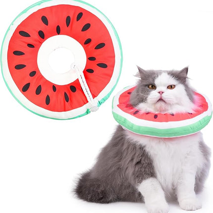 Cat Cone Collar Soft, Waterproof Cat Recovery Collar for Wound Healing Cute Donut Adjustable Kitten Cones to Stop Licking Comfortable NEC Elizabethan Collars for Cats Kittens After Surgery