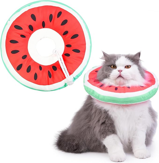 Cat Cone Collar Soft, Waterproof Cat Recovery Collar for Wound Healing Cute Donut Adjustable Kitten Cones to Stop Licking Comfortable NEC Elizabethan Collars for Cats Kittens After Surgery