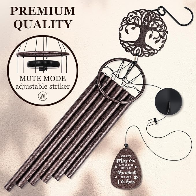 SteadStyle Pet Memorial Gifts - Pet Memorial Wind Chime, Memorial Wind Chimes for Loss of Dog, Sympathy Wind Chimes for Loss of Dog, in Memory of Dogs Gifts