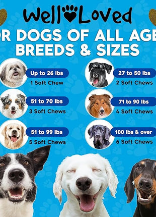 Calming Chews for Dogs - Dog Calm Treats, Made in USA, Vet Recommended, Behavior Support with Melatonin & Hemp, Stress, Separation, Fireworks, Travel, Extra Strength