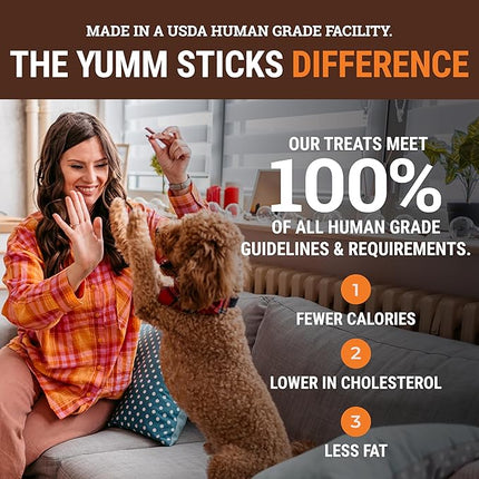 etta says! Yumm Sticks - Real Meat Dog Jerky Treats - Beef, Chicken, Pork, and Turkey Variety Pack - Human Grade - Made in The USA (24 Count Pack of 1)