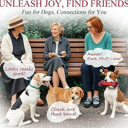 Apasiri Dog Toys for Aggressive Chewers with Beef Flavor: 4-Pack Dog Bones for Large Dogs, 8" Chew Toys Long-Lasting, Tough Nylon & Rubber Dogs Toys